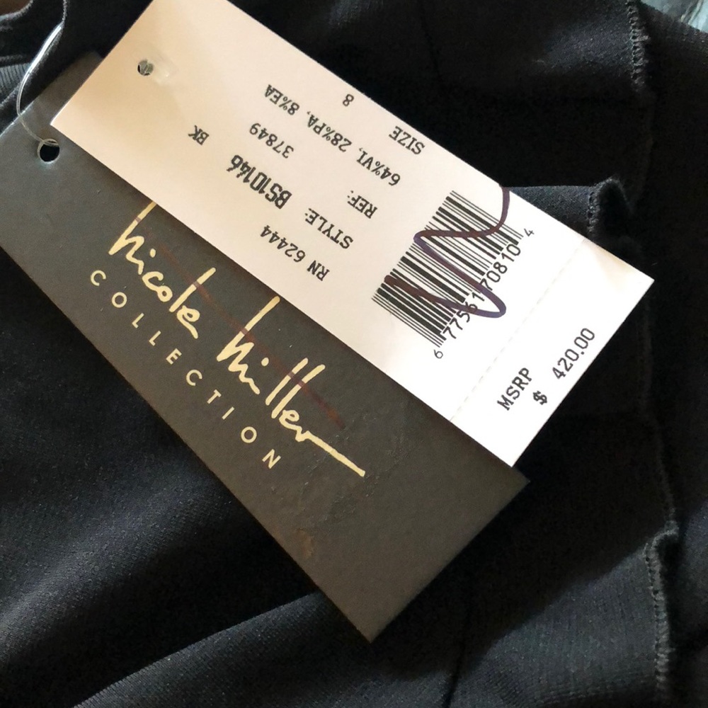 NIcole Miller BLACK sleeveless dress NWT - Picture 6 of 8
